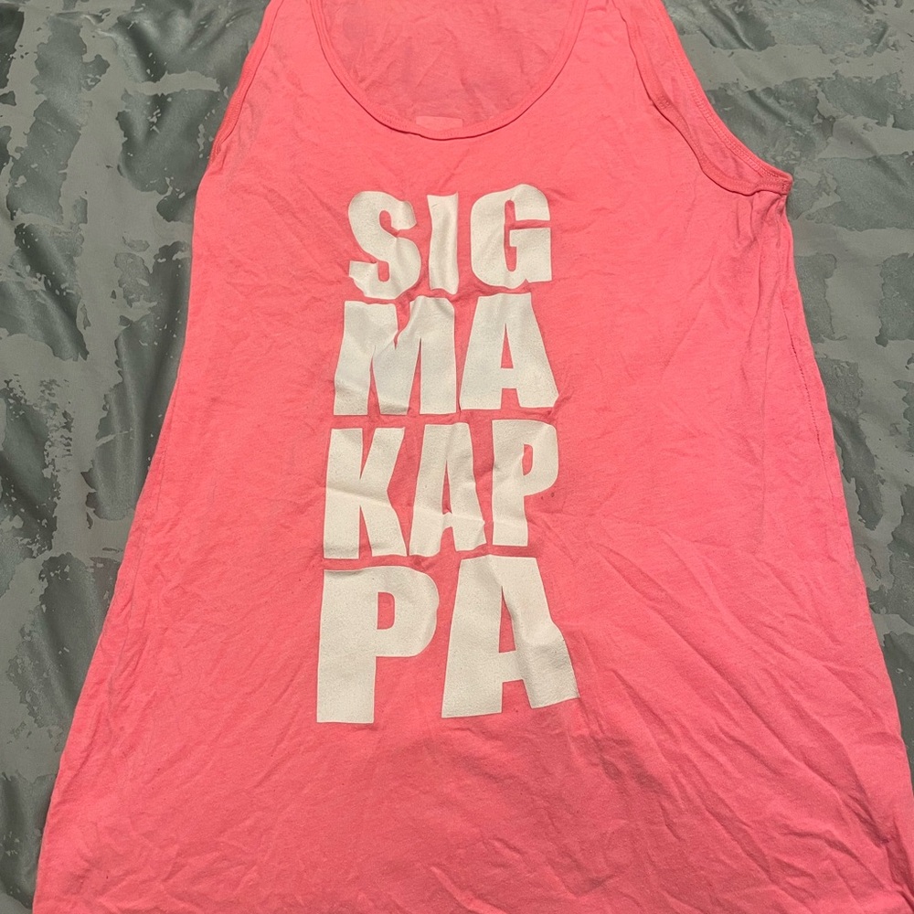 Sigma Kappa American Apparel Neon Pink Tank Top
